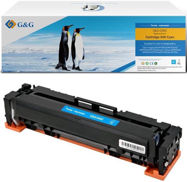 Тонер GG 046C для лазерных принтеров Canon LBP650/MF730 серии 2300 страниц Голубой (595047)