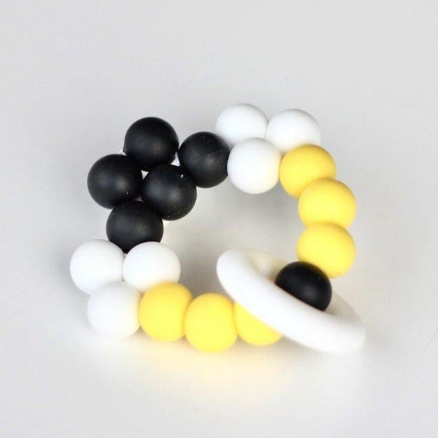 Прорезыватель силиконовый мини Баловень Snowflake Bee