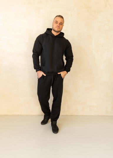 Брюки-джоггеры мужские Gabbi карман-молния утепленные L/XL Темно-Серый (13378)