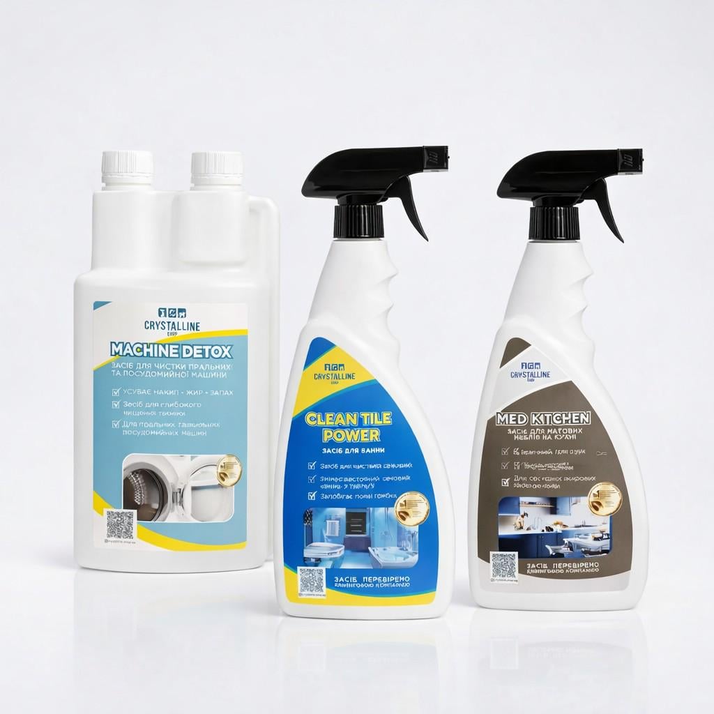 Набор средств для комплексной уборки дома Med Kitchen/Machine Detox/Clean Tile Power 3в1