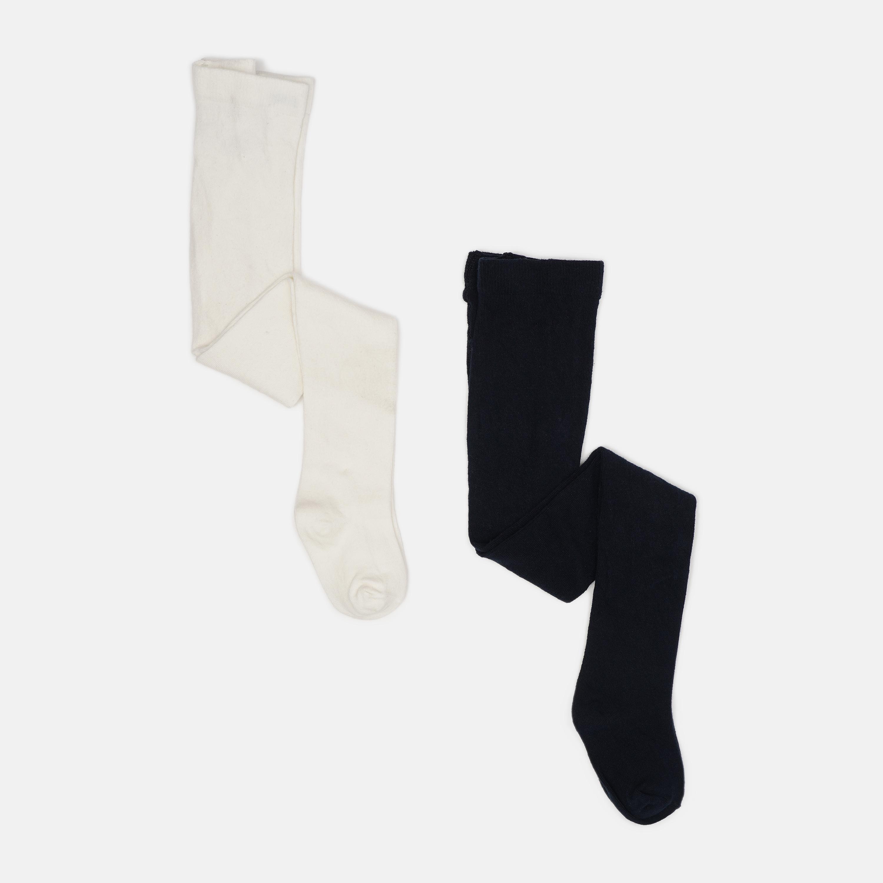 Колготки C&A 122-128 см 2 шт. Белый/Темно-синий (9440206284711)