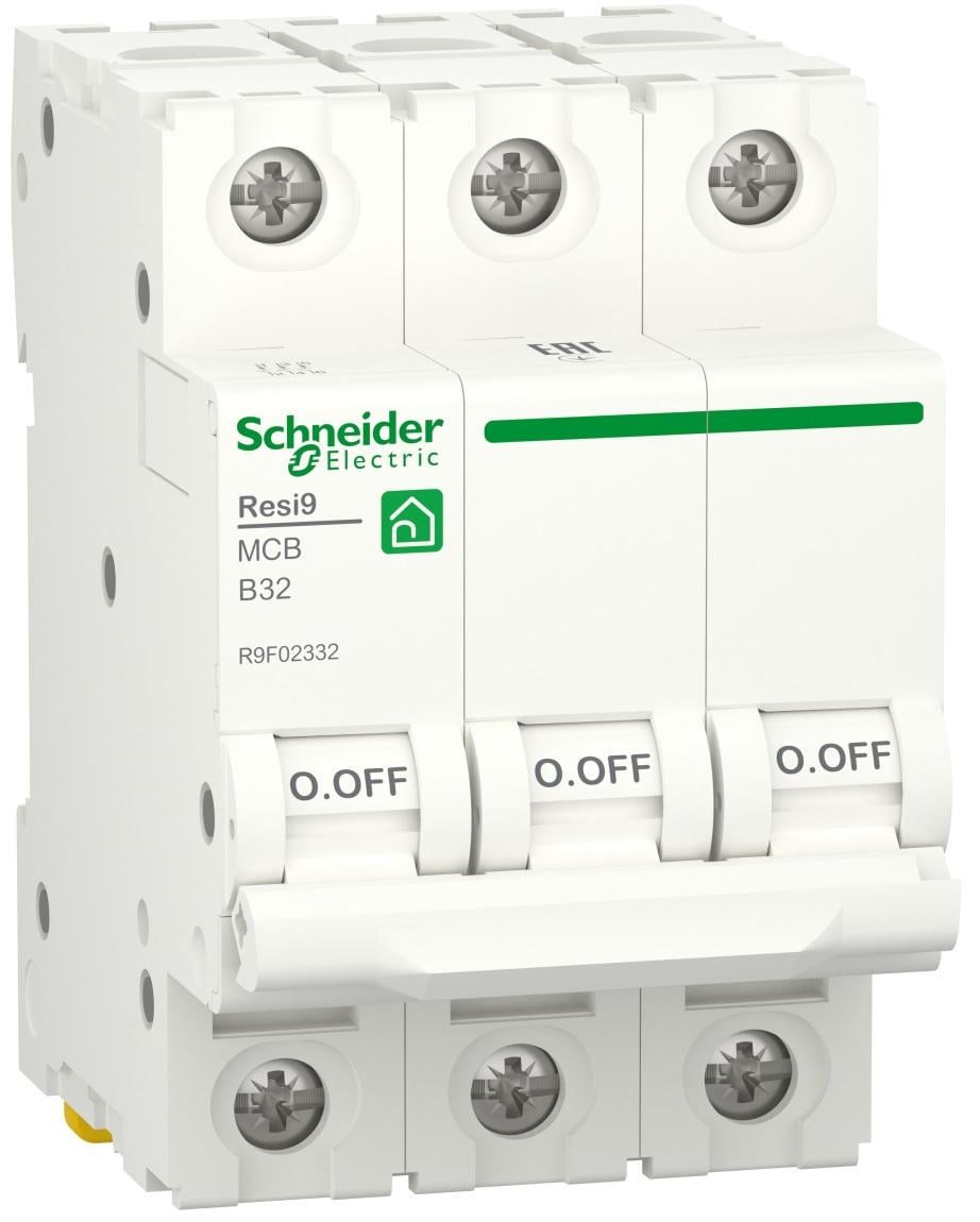 Автоматический выключатель Schneider Electric RESI9 3P 32A 6кА В (R9F02332)