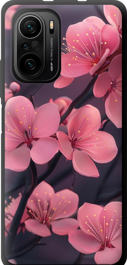 Чехол на Xiaomi Poco F3 Пурпурная сакура (6075b-2280-42517)