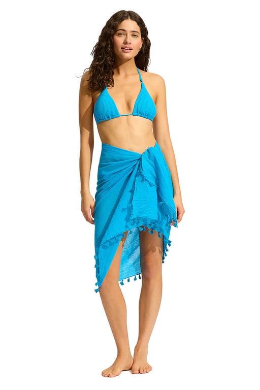 Парео Seafolly O/S Бірюзовий (52965-SG-turq)