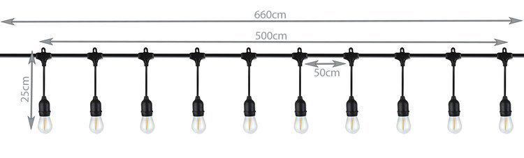 Гирлянда садовая Edison 220V 5 м 24V IP44 (15617) - фото 6