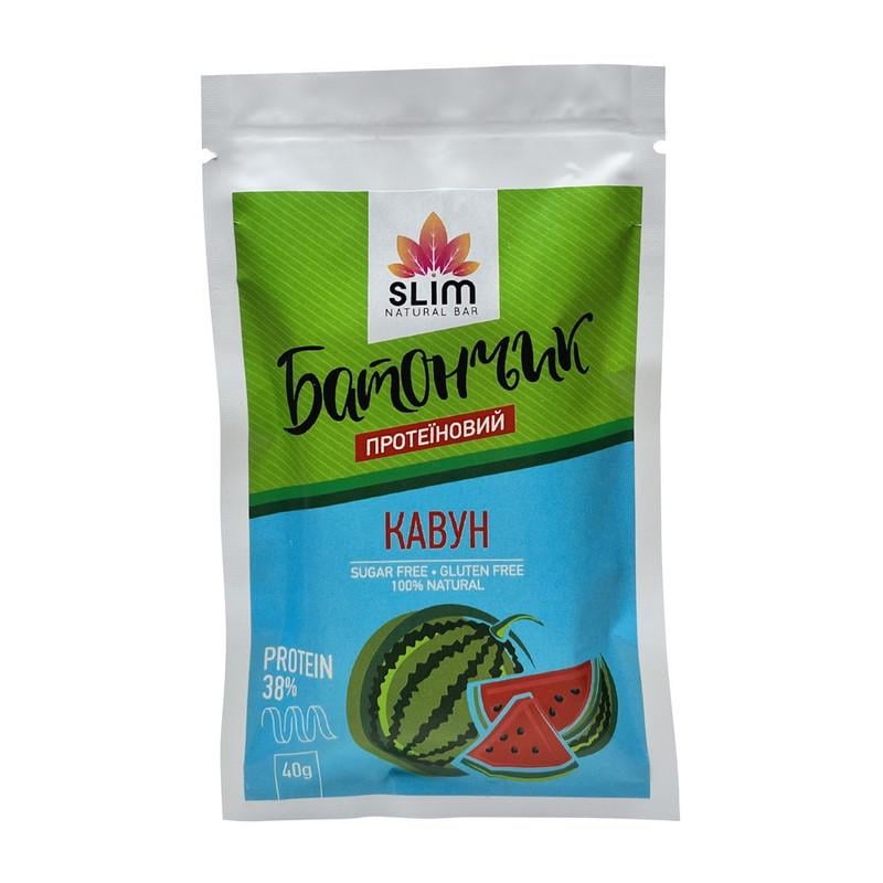 Протеиновый батончик Slim Protein Bar 40 г Арбуз (21728-01) Протеиновый батончик Slim Protein Bar 40 г Арбуз (21728-01)