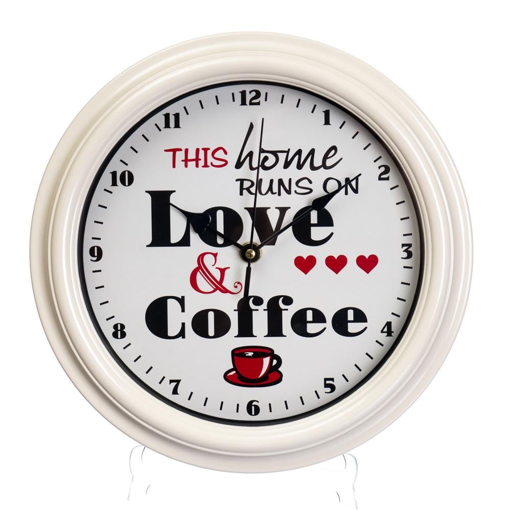 Часы настенные Elisey Любовь и кофе 28,5 см (2003-036)