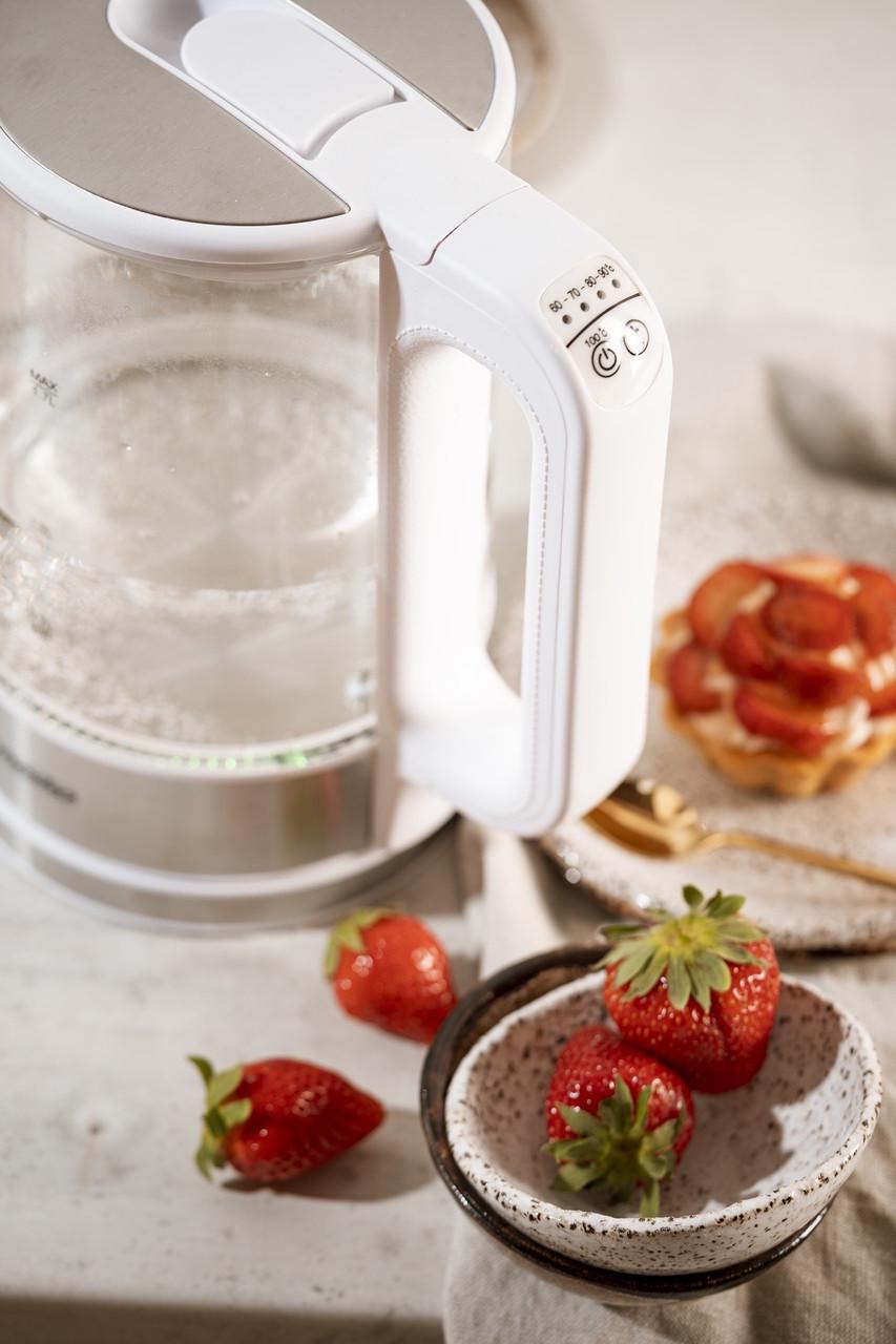 Електричний чайник скляний Mesko MS 1301 2200 Вт 1,7 л підсвічування/регулювання температури - фото 4