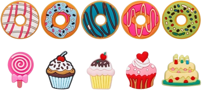 Джибитсы для кроксов Еда и напитки набор №10/4 10 шт. (2092689423)