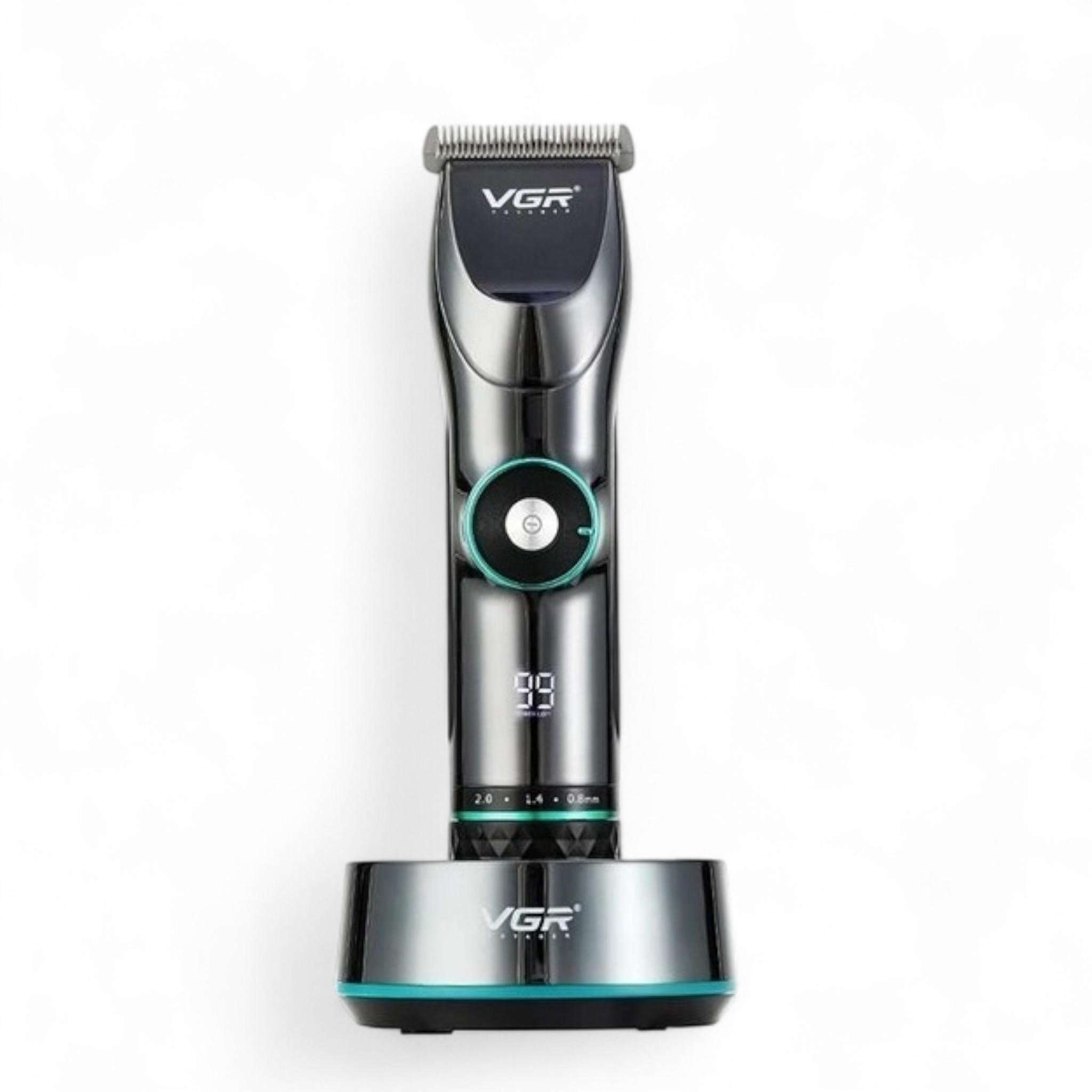 Машинка для стрижки акумуляторна VGR V-256 Salon Series 6 насадок 2500 mAh Grey (M_V-256Grey)