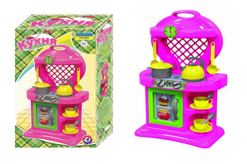 Игровой набор Технок Кухня №10 63х38х28 см Розовый/Желтый (2155)