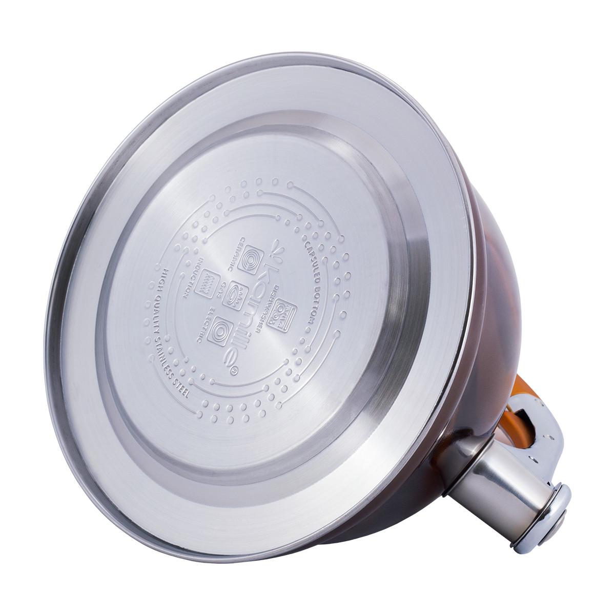 Чайник Kamille Золотой 3л из нержавеющей стали со свистком KM-0690N - фото 5 Чайник Kamille Золотой 3л из нержавеющей стали со свистком KM-0690N - фото 5