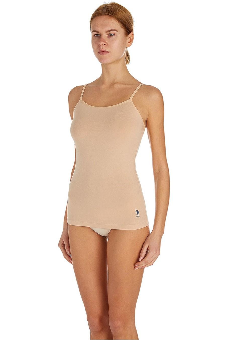 Майка женская US Polo ASSN р. 46/L Бежевый (67884)