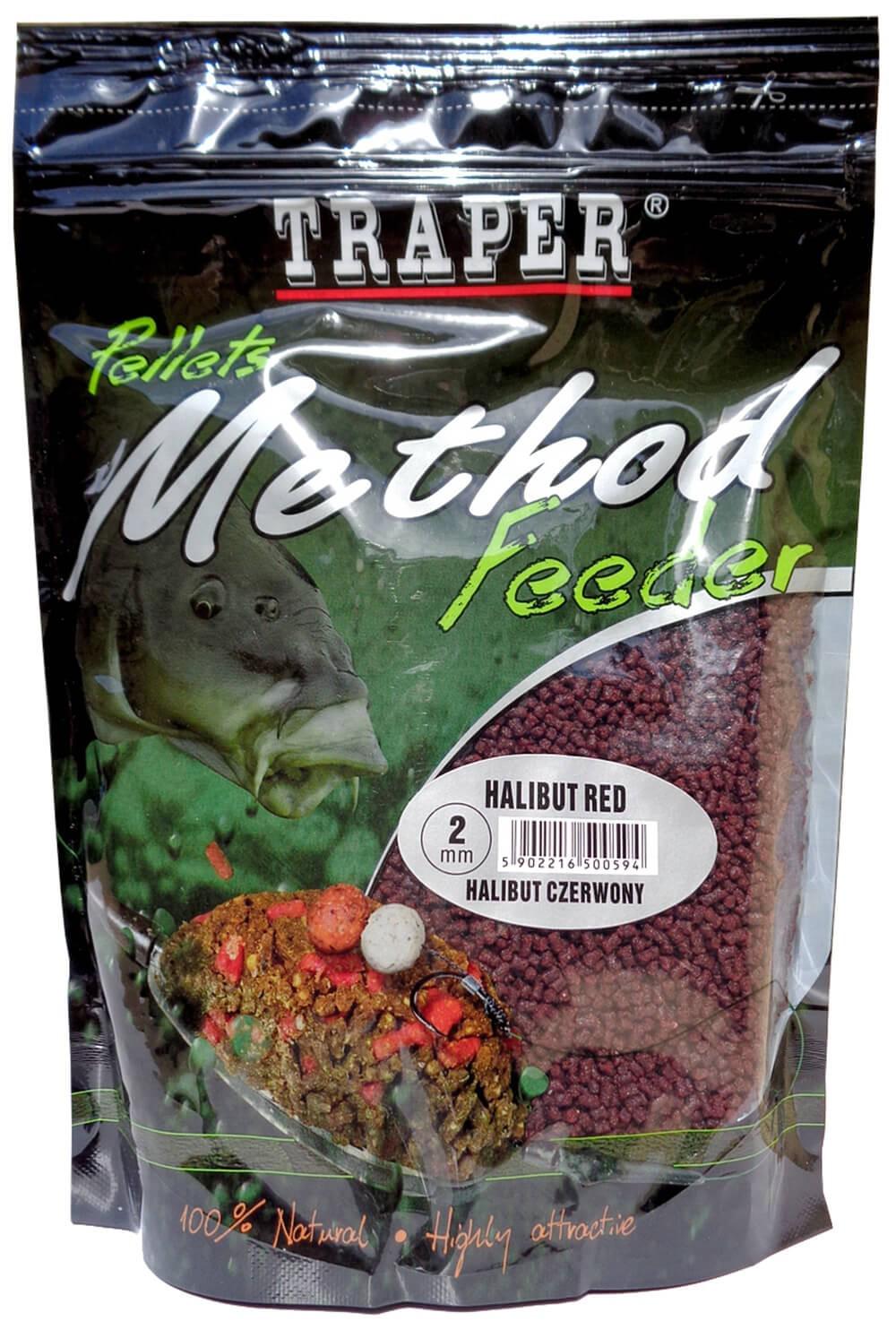 Пелетс Traper Method Feeder Pelets 2 мм Red Hulibut 500 г