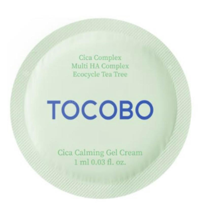 Крем-гель успокаивающий Tocobo Cica Calming Gel Cream для лица с экстрактом центеллы пробник 1 мл