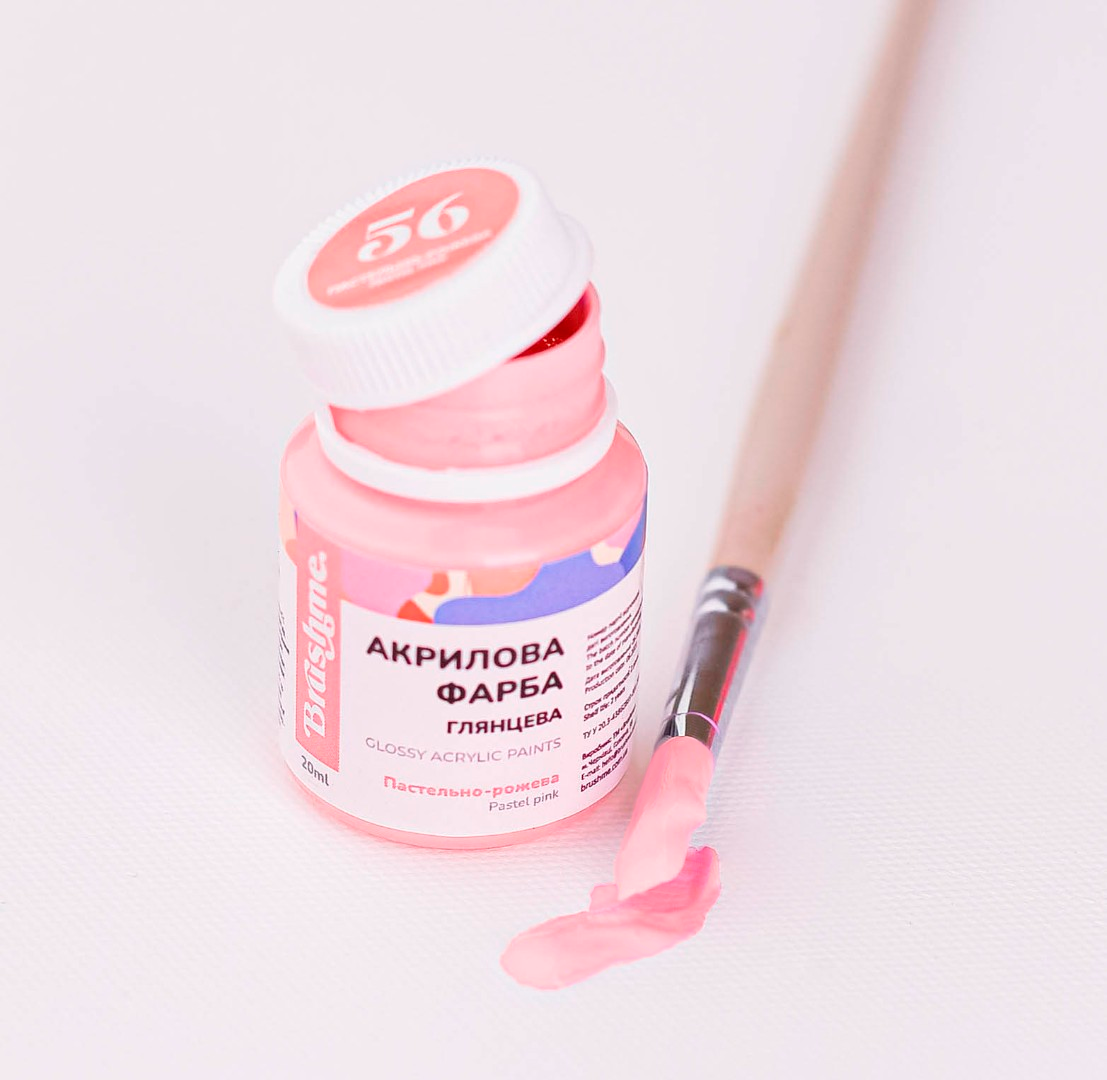 Краска акриловая Brushme 20 мл Пастельно-розовый (ACPT56)