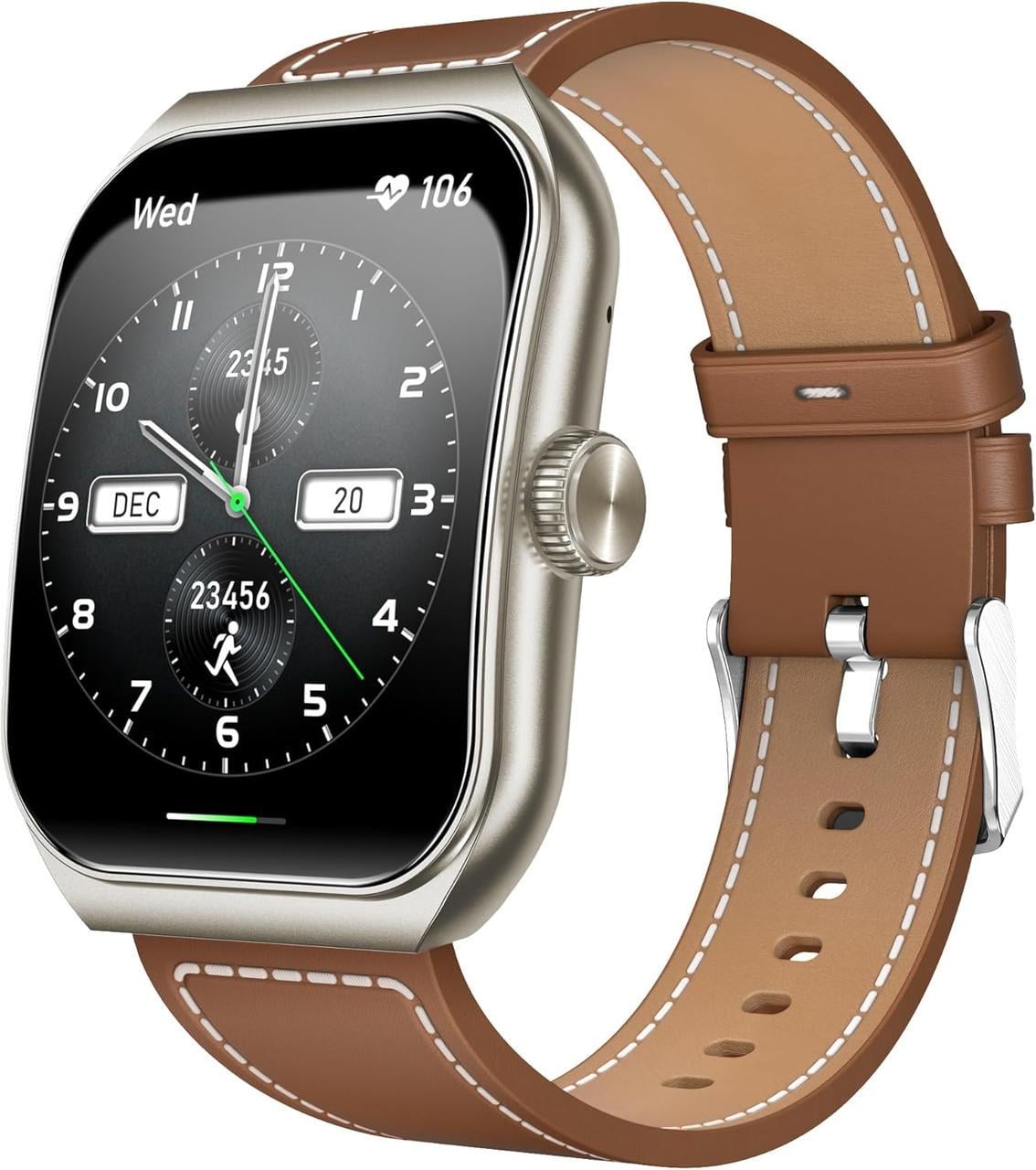 Смарт-часы BlackSharkGT3 с двумя ремешками кожаный коричневый и силиконовый черный Silver/Black