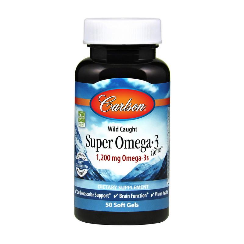 Рыбий жир Carlson Labs Super Omega 3 1200 мг Omega-3s 50 капс. (11661-01) Рыбий жир Carlson Labs Super Omega 3 1200 мг Omega-3s 50 капс. (11661-01)