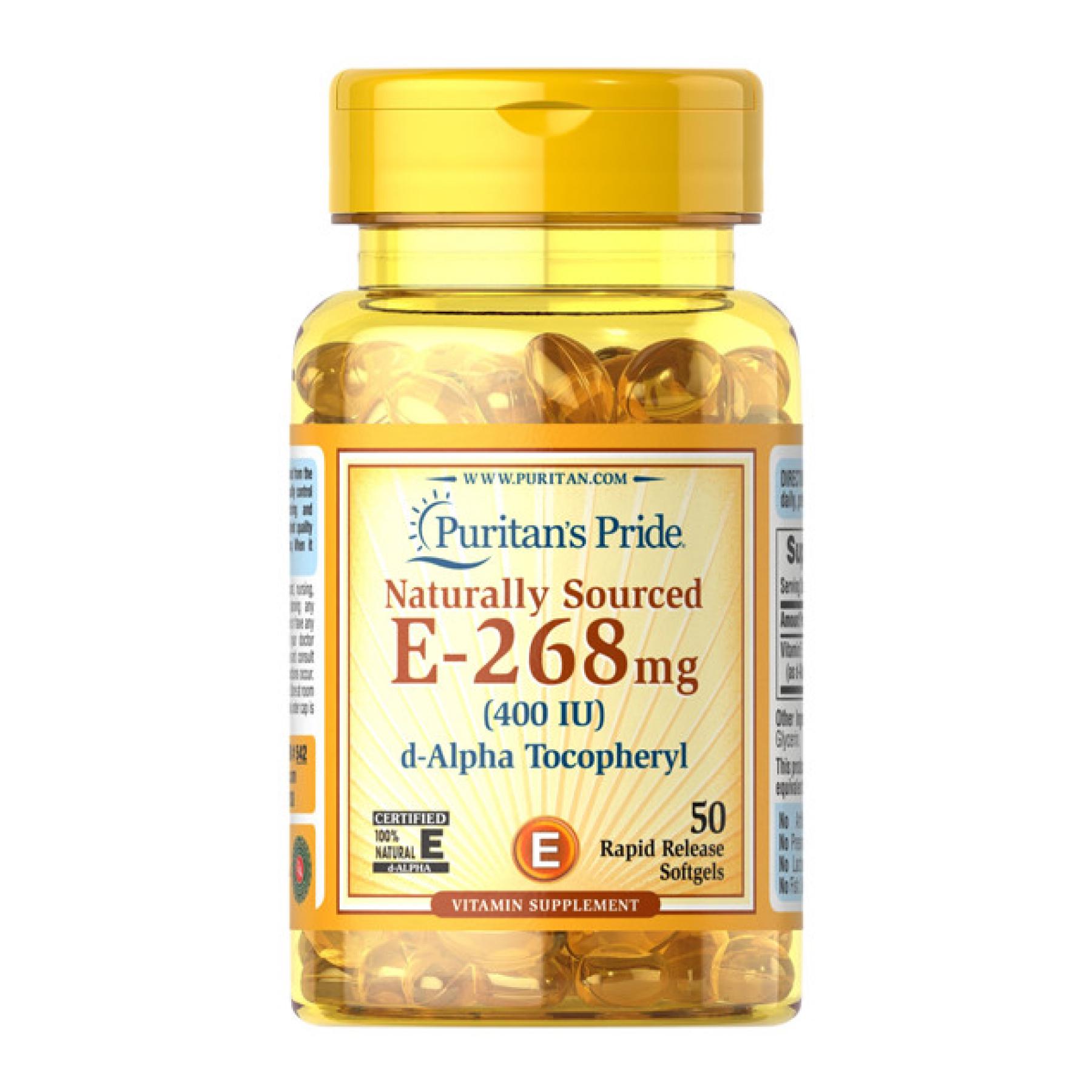 Витамин E 268 mg 400 IU 50 softgels (100-72-4967260-20)