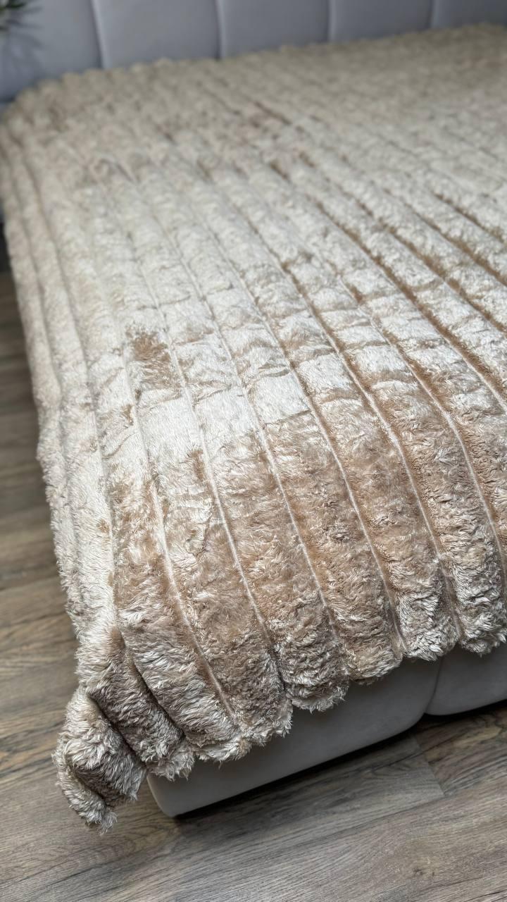 Плед пухнастий 200x230 см Коричневий (П4К-Am-sharp-002) - фото 3