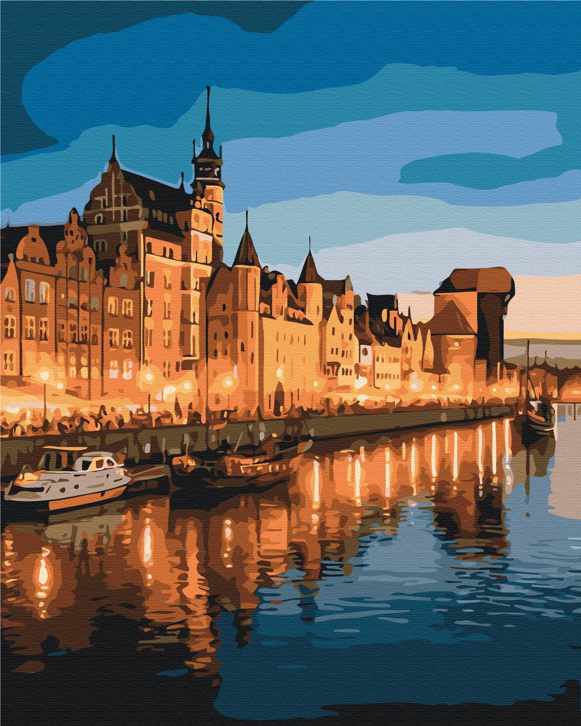 Картина по номерам Brushme Premium Вечер в Гданьске 40x50 см (PBS54536)