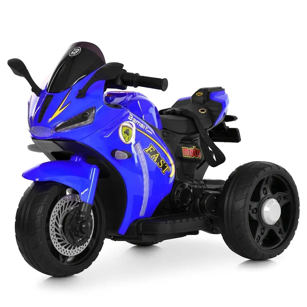 Электромотоцикл детский Bambi Racer M 6345ELR-4 на EVA колесах с пультом управления Синий