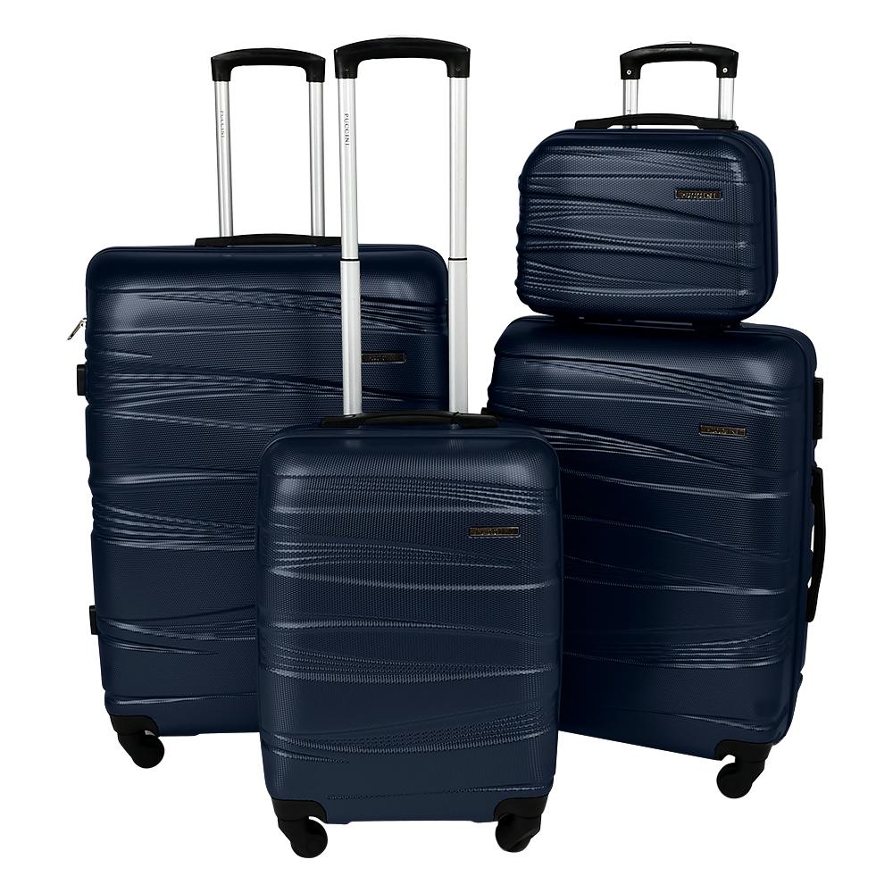 Комплект чемоданов PUCCINI R33468-B с выдвижными ручками 12/20/24/28" 4 шт. Темно-синий (26450728)