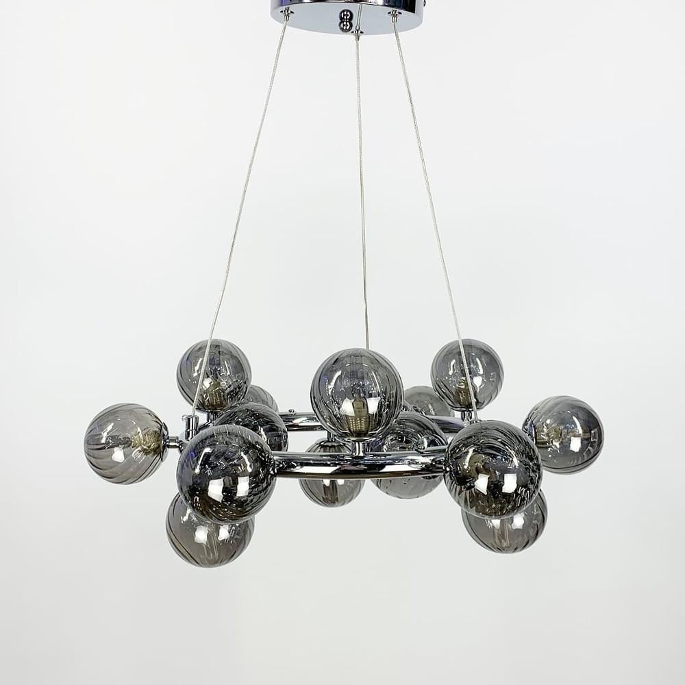 Люстра підвісна Arte Lamp Bolla Ø 55 см Хром/Графіт (MJ17-600 CH/GR)