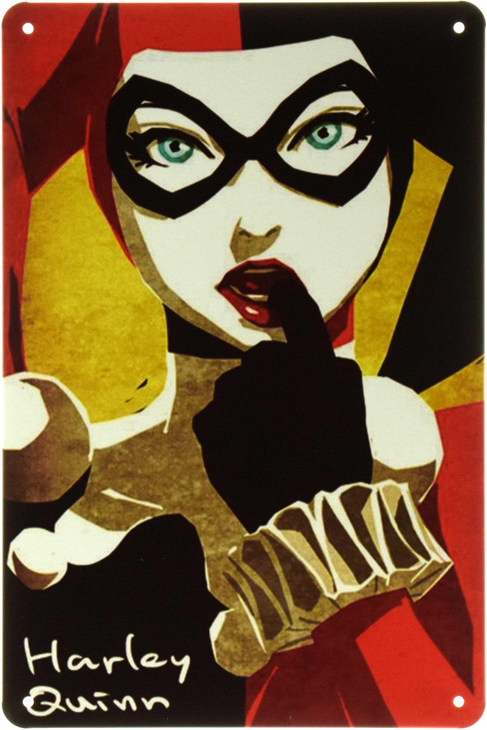Металева табличка Гарлі Квінн Арлекін/Harley Quinn 20x30 см