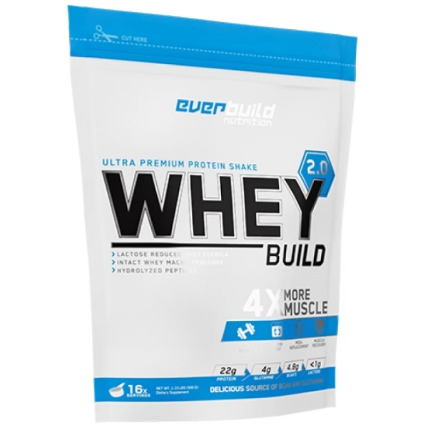 Протеїн EverBuild Nutrition Whey Protein Build 2.0 500 г Ваніль Протеїн EverBuild Nutrition Whey Protein Build 2.0 500 г Ваніль