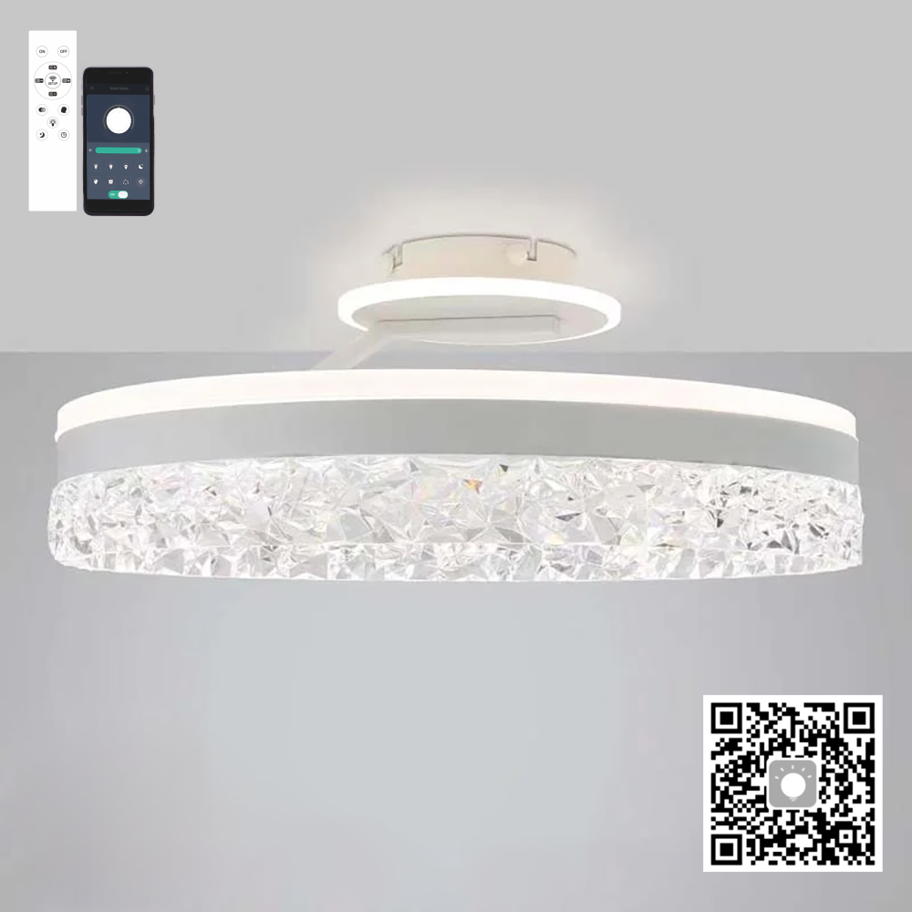 Люстра-смарт світлодіодна ESLLSE STELLA С ICE 2R 90 Вт 500x215 мм Бiлий (141-10203-01) - фото 7 Люстра-смарт світлодіодна ESLLSE STELLA С ICE 2R 90 Вт 500x215 мм Бiлий (141-10203-01) - фото 7