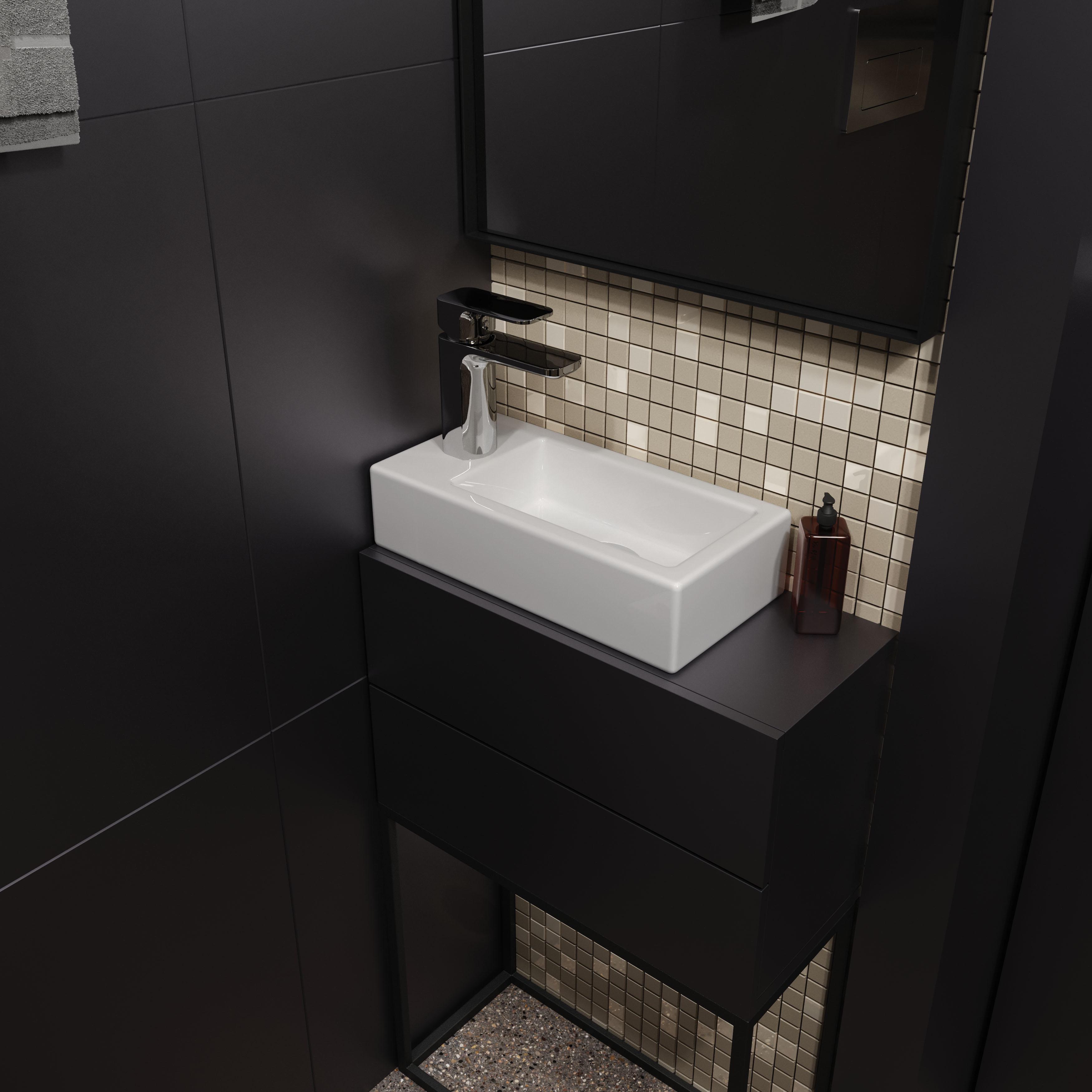 Умывальник накладной Koller Pool Kvadro L 1810020138 370x185x90 мм Белый (232066) - фото 2