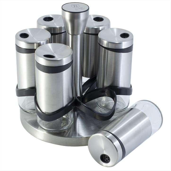 Набір для спецій Berlinger Haus Black Silver Collection 7 пр. (BH-1991)