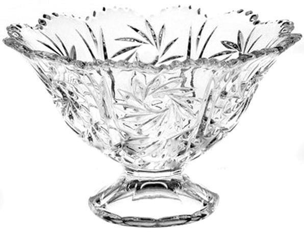 Фруктовниця на ніжці Bohemia Pinhweel богемське скло 135 мм (669c8c28)