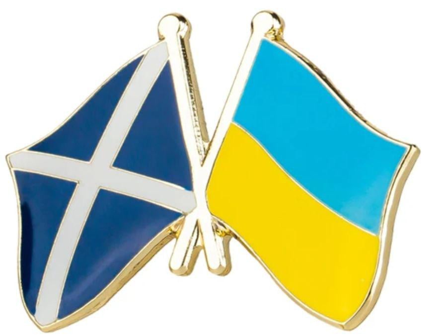 Значок двойной Friendship Flag Украина/Шотландия (00010)