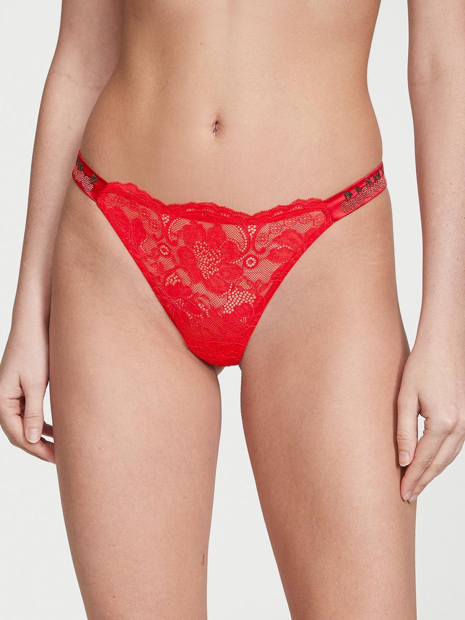Трусики женские Victoria's Secret Shine Strap Thong ягоды XS Красный (2202045945)