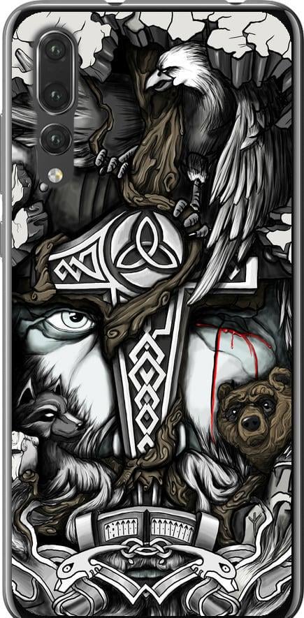 Чехол на Huawei P20 Pro Тату Викинг (4098t-1470-42517)