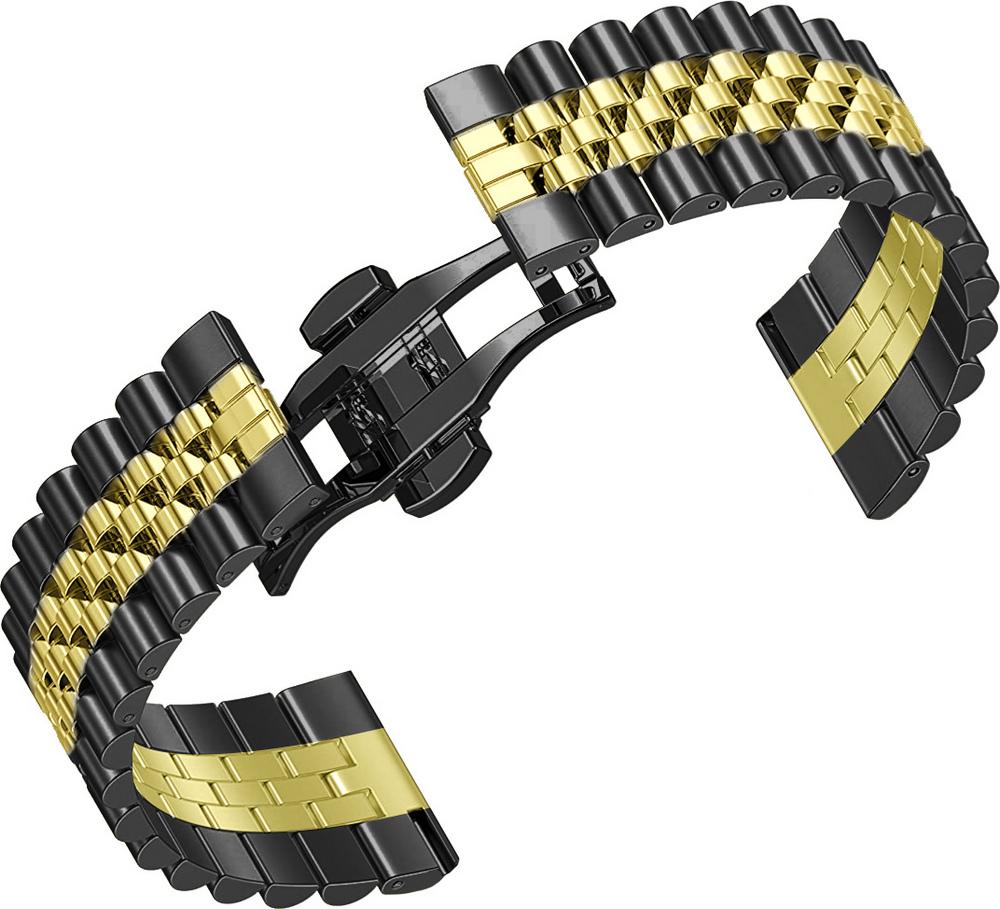 Браслет металлический Stech Line для Huawei Watch 3 Pro Black Gold (29146-02) - фото 3 Браслет металлический Stech Line для Huawei Watch 3 Pro Black Gold (29146-02) - фото 3