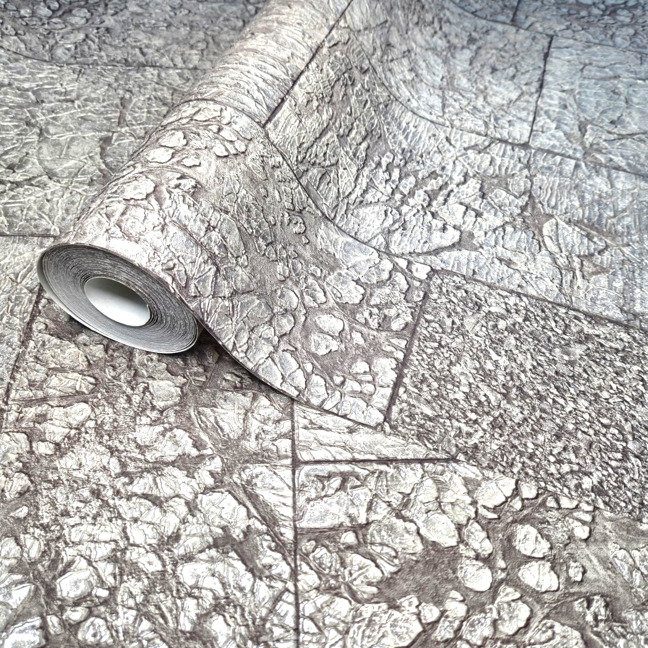 Шпалери вінілові Слов'янські шпалери під камінь 10,05x1,06 м Сірий (1570-03)