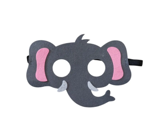 Маска детская из фетра Слон One size Серо-розовый (3204/24)