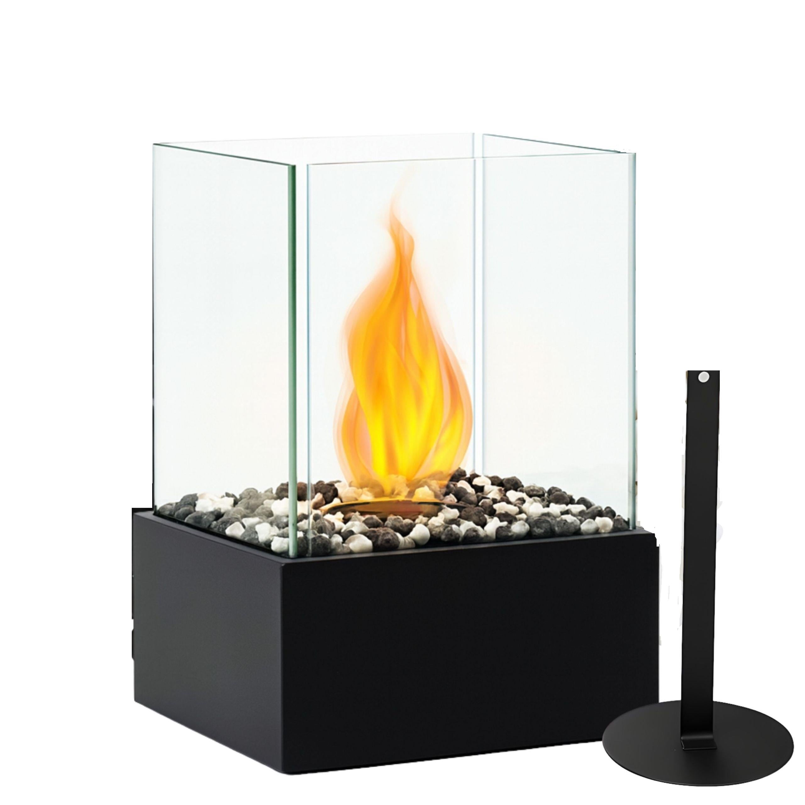 Біокамін бездимний Aptel для дому та тераси працює на біопаливі 29х24,5х20,5см (DA562)