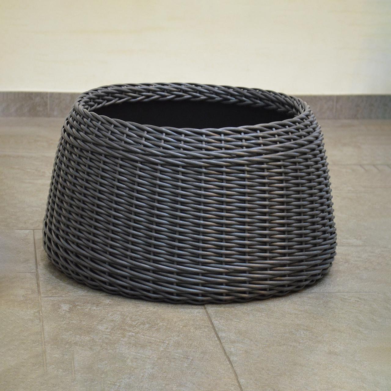 Подставка-юбка под елку плетеная из искусственного ротанга/ручной работы M Графитовый (23115858) - фото 6