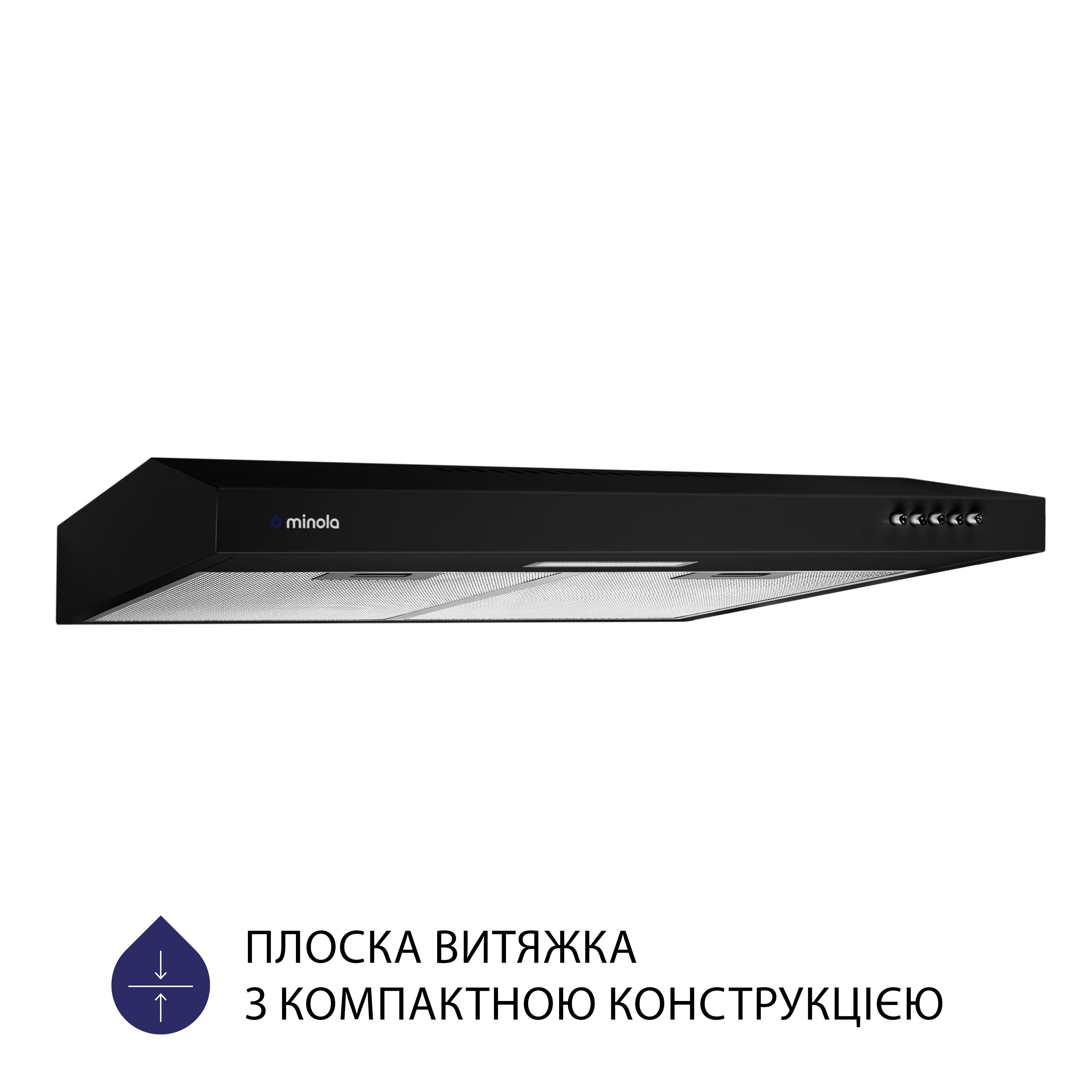 Витяжка плоска Minola HPL 613 BL - фото 2