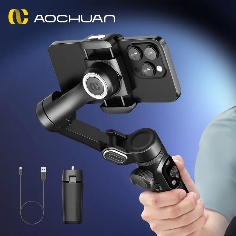 Стабилизатор для телефона трехосевой AOCHUAN SMART X Pro Professional Gimbal Stabilizer - фото 8 Стабилизатор для телефона трехосевой AOCHUAN SMART X Pro Professional Gimbal Stabilizer - фото 8