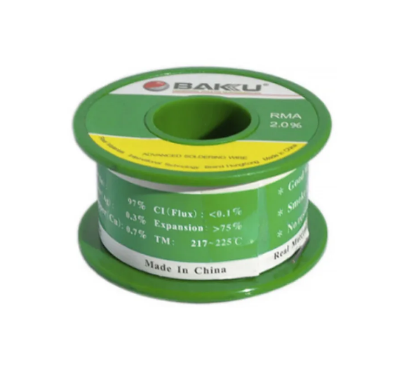 Припій дротяний BAKKU Solder wire BK10005 DIA OEM 0,5 мм 50 г (DR011256)