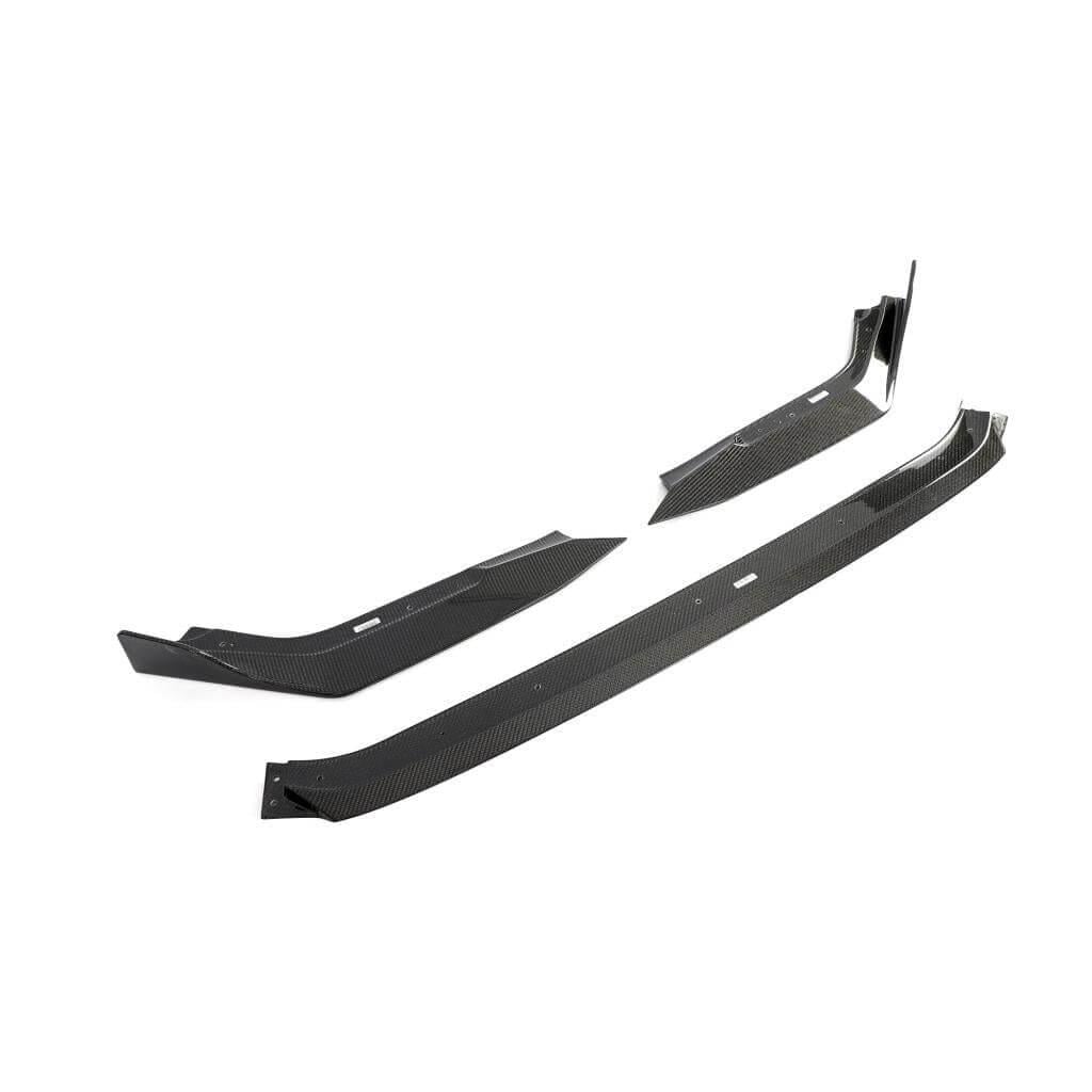 Накладка на передній бампер DDCarbon Lip V2/Honda Civic HB 2021- рр. карбон (153849)