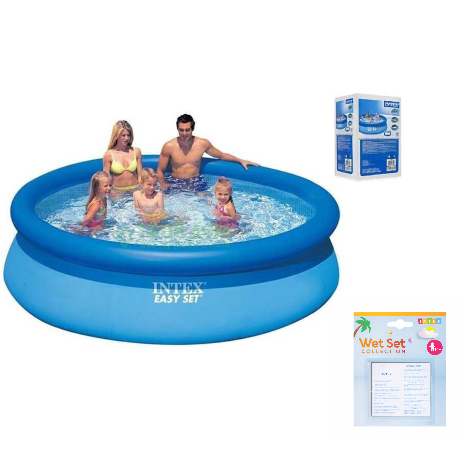 Бассейн надувной Intex 28120 305х76 см 3854 л с набором латок 6 шт. (28694)