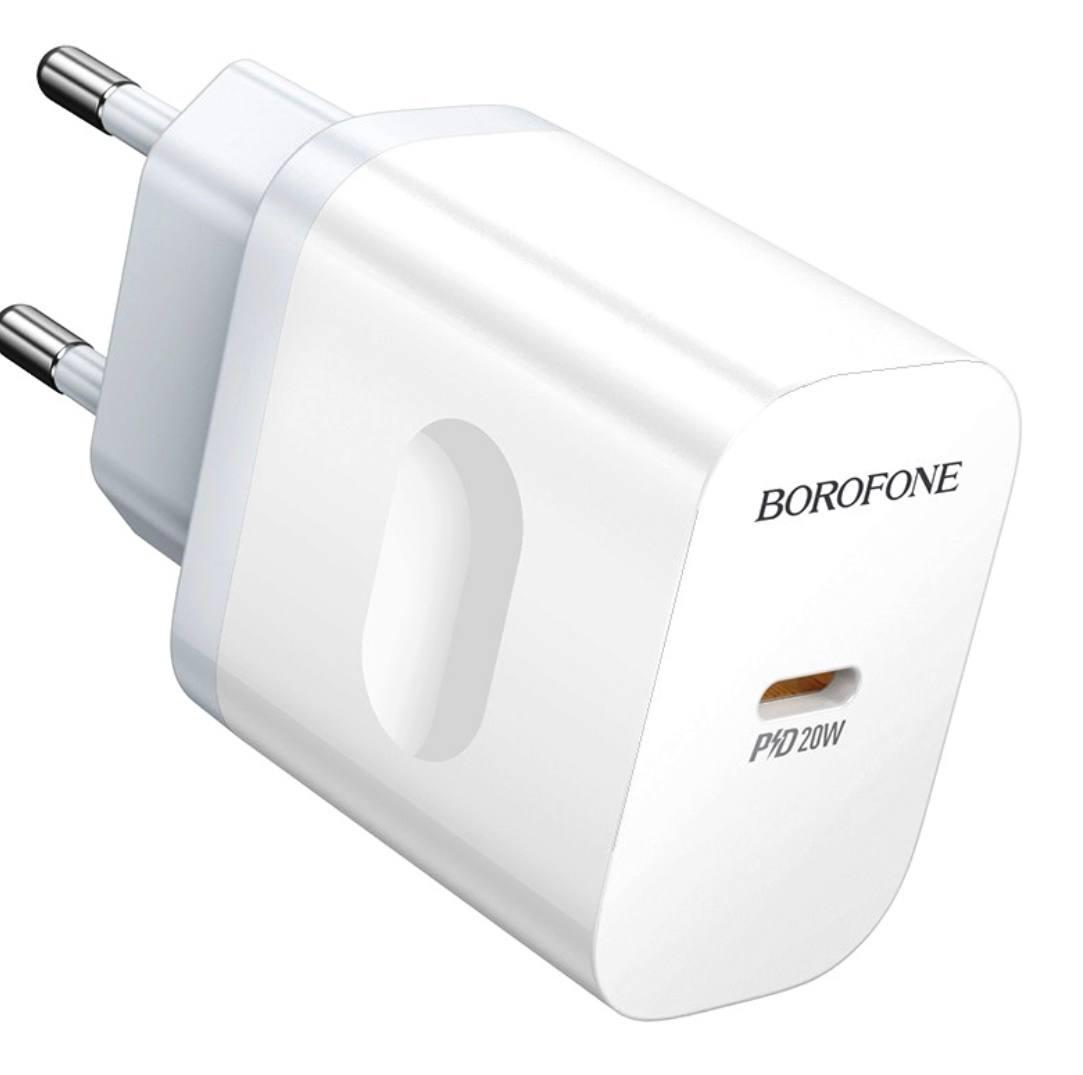 Зарядное устройство для телефона Borofone BA99A PD 20W White (м00147) Зарядное устройство для телефона Borofone BA99A PD 20W White (м00147)