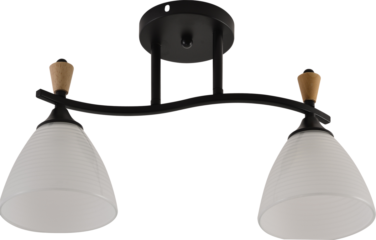 Люстра потолочная Light House SRS-20715/2 плафон белый Черный/Дерево Люстра потолочная Light House SRS-20715/2 плафон белый Черный/Дерево