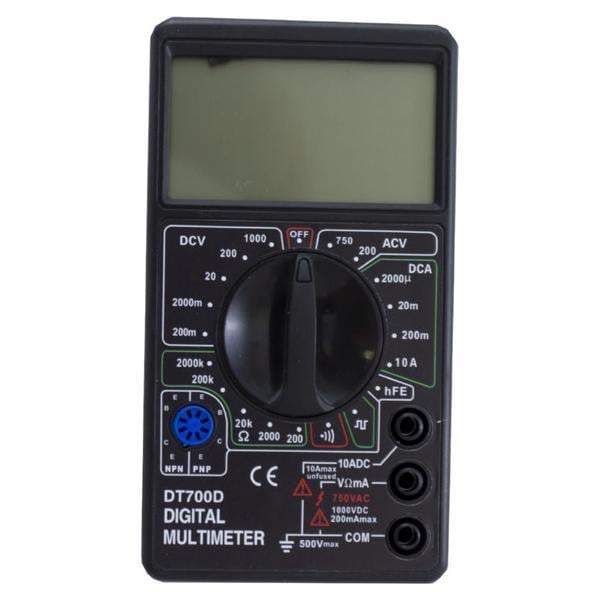 Мультиметр цифровий Digital Multimeter DT-700D з щупами і батарейкою Чорний (1272474805)